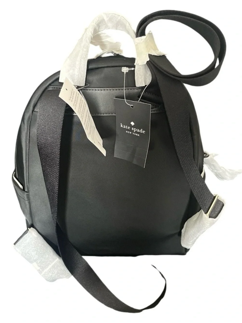 kate spade mini black nylon backpack with gold hardware